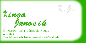 kinga janosik business card