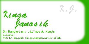 kinga janosik business card